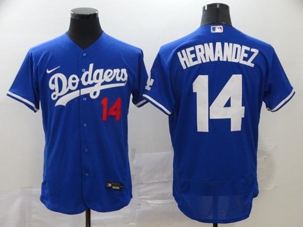 MLB Los Angeles Dodgers #14 Kike Hernandez Royal blue 2020 Nike Flexbase Jersey