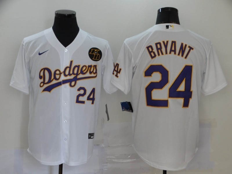 MLB Los Angeles Dodgers #24 Kobe Bryant White Fashion 2020 Nike Cool Base Jersey