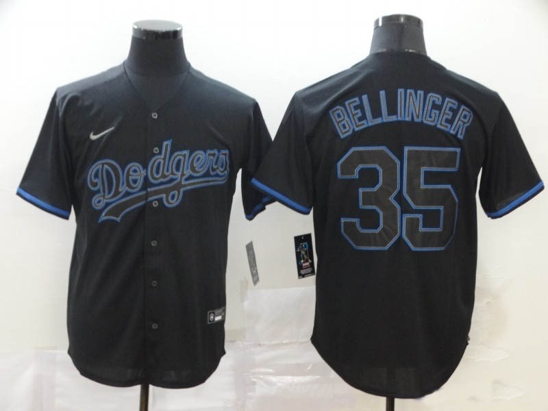 MLB Los Angeles Dodgers #35 Cody Bellinger Black Fashion 2020 Nike Cool Base Jersey