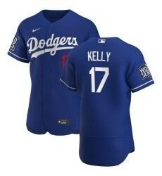 Men's Los Angeles Dodgers #17 Joe Kelly Nike Royal Alternate 2020 World Series Champions Authentic Player MLB Jersey