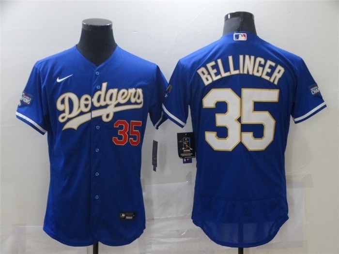 MLB Los Angeles Dodgers #35 Cody Bellinger Royal Nike 2021 Gold Program Flexbase Jerseys