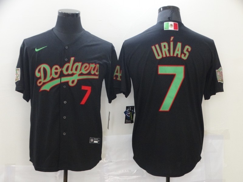 MLB Los Angeles Dodgers #7 Julio Urias Black World Series Nike Cool Base Jersey