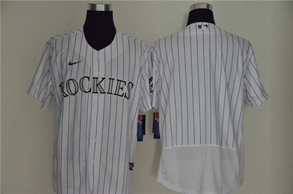 MLB Colorado Rockies Blank White 2020 Nike Flexbase Jersey