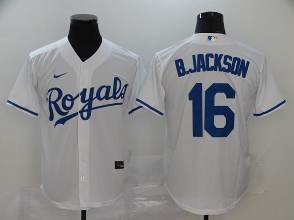 MLB Kansas City Royals #16 Bo Jackson White 2020 Nike Cool Base Jersey