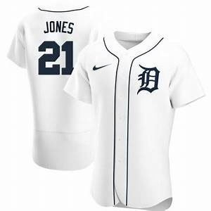 Men's Detroit Tigers #21 JaCoby Jones Nike White Home 2020 Authentic Player MLB Jersey