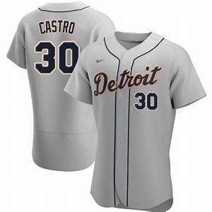 Men's Detroit Tigers #30 Harold Castro Nike Gray Road 2020 Authentic Player MLB Jersey