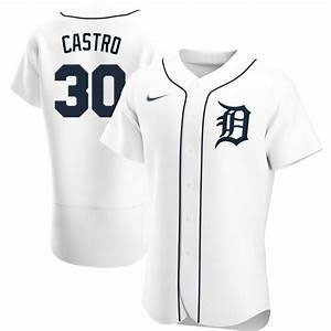 Men's Detroit Tigers #30 Harold Castro Nike White Home 2020 Authentic Player MLB Jersey