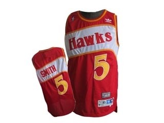 NBA Throwback Atlanta Hawks Josh Smith #5 red jersey