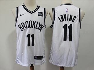 Nets #11 Kyrie Irving White Nike Swingman Jersey