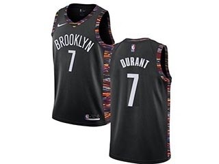 Mens Brooklyn Nets #7 Kevin Durant Nike Black City Edition 2019-20 Jersey