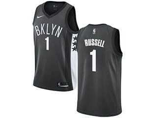 Nike Nets #1 D'Angelo Russell Gray NBA Swingman Statement Edition Jersey