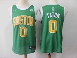 Celtics #0 Jayson Tatum Green 2018 19 Earned Edition Nike Swingman Jersey