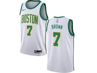 Nike Celtics #7 Jaylen Brown White NBA Swingman City Edition 2018 19 Jersey