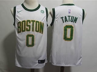 Celtics #0 Jayson Tatum White 2018-19 City Edition Nike Swingman Jersey