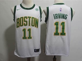 Celtics #11 Kyrie Irving White 2018-19 City Edition Nike Swingman Jersey