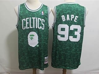 Celtics #93 Bape Green Hardwood Classics Jersey