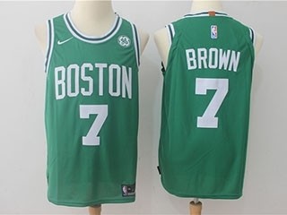 Celtics #7 Jaylen Brown Green Nike Jersey