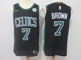 Celtics #7 Jaylen Brown Black Nike Jersey