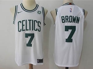 Celtics #7 Jaylen Brown White Nike Jersey