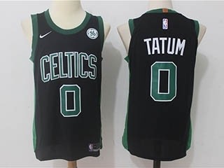 Celtics #0 Jayson Tatum Black Nike Jersey