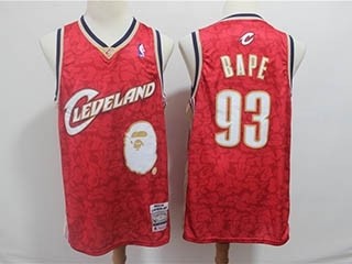 Cavaliers #93 Bape Red 2003-04 Hardwood Classics Jersey