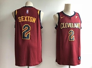 Cavaliers Sexton #2 Red Nike Jersey