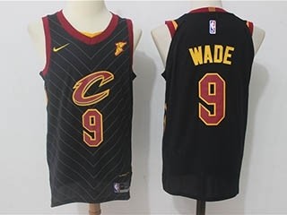 Cavaliers #9 Dwyane Wade Black Nike Jersey