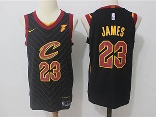 Cavaliers #23 LeBron James Black Nike Jersey