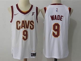 Cavaliers #9 Dwyane Wade White Nike Jersey