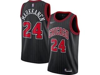 Bulls #24 Lauri Markkanen Black Basketball Swingman Statement Edition 2019-2020 Jersey