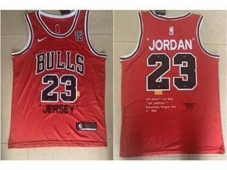 Bulls #23 Michael Jordan Red 85 Anniversary Swingman Jersey