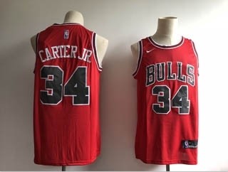 Bulls #34 Wendell Carter Jr. Red Nike Swingman Jersey