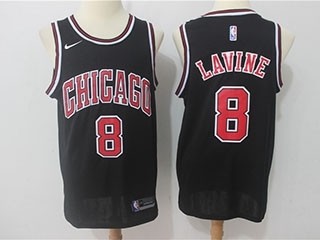 Bulls #8 Zach Lavine Black Nike Jersey