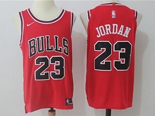 Bulls #23 Michael Jordan Red Nike Jersey