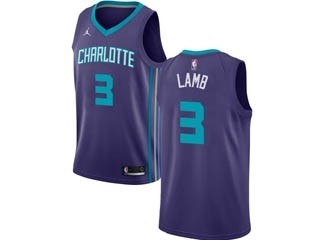 Hornets #3 Jeremy Lamb Purple NBA Jordan Swingman Statement Edition Jersey