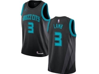 Hornets #3 Jeremy Lamb Black NBA Jordan Swingman City Edition 2018 19 Jersey