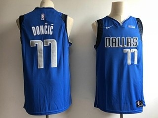 Mavericks Doncic #77 Blue Nike Authentic Jersey