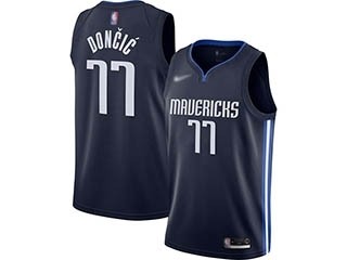 Mavericks #77 Luka Doncic Navy Basketball Swingman Statement Edition 2019-2020 Jersey