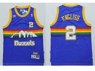 NBA Throwback Denver Nuggets English #2 blue jersey