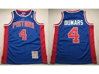 NBA Throwback Detroit Pistons Joe Dumars #4 Blue