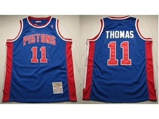 NBA Throwback Detroit Pistons Isiah Thomas #11 Blue