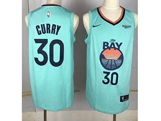 Warriors #30 Stephen Curry Green Nike Swingman Jersey