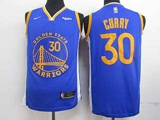 Warriors #30 Stephen Curry Blue 2020 Jersey