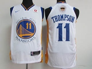 Warriors #11 Klay Thompson White 2019 Finals Bound Jersey