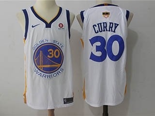 Warriors #30 Stephen Curry White 2019 Finals Jersey