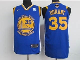 Warriors #35 Kevin Durant Blue 2019 Finals Bound Jersey