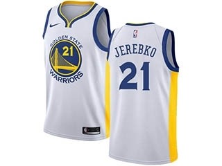 Nike Warriors #21 Jonas Jerebko White NBA Swingman Association Edition Jersey