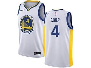 Nike Warriors #4 Quinn Cook White NBA Swingman Association Edition Jersey