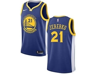 Nike Warriors #21 Jonas Jerebko Blue NBA Swingman Icon Edition Jersey