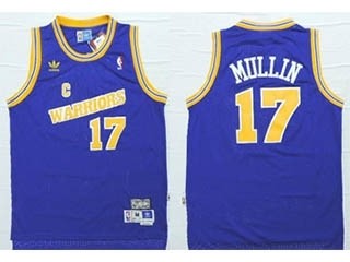 NBA Golden State Warriors Mullin #17 Blue Throwback Home Jersey